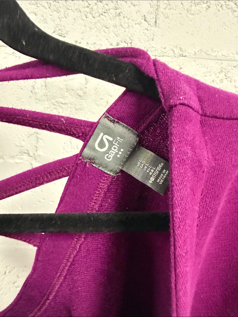 GAPFit Women's Purple Long-Sleeve Cross-Back Sweatshirt Large NEVER WORN - Picture 4 of 4